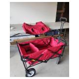 Red Folding Beach, Grocery, Laundry, Cart or whatever Needs you may need to move things