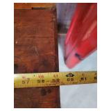 Large Heavy Sturdy Wooden Work Bench with 2 Drawers and Attached Vise On Wheels