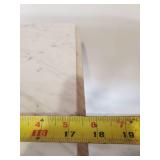 Small Vintage Side Table with ornate Floral Carved Drawer Pulls and Marble Top