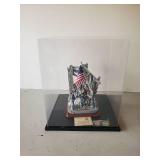 Gorgeous 911 Tribute Statue Of the Firefighters Raising the American Flag Image of Hope II with Certificate of Authenticity