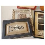 Lot of household Décor With Wooden 3D Clown Hanging, Wildlife Thermometer and More