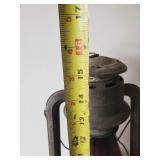 Awesome Dietz Lantern with Red Glass Globe in Good Vintage Condition