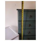 Drawer Lot One Wooden Vintage Dresser with Great Blue Color The others are a sturdy Plastic