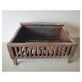 Heavy Antique Cast Iron Fireplace Grate In Solid Condition