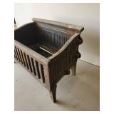 Heavy Antique Cast Iron Fireplace Grate In Solid Condition