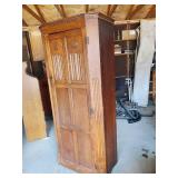 Tall Vintage Cabinet Clothing Wardrobe Beautiful Detail Solid Condition