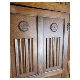 Tall Vintage Cabinet Clothing Wardrobe Beautiful Detail Solid Condition