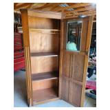 Tall Vintage Cabinet Clothing Wardrobe Beautiful Detail Solid Condition