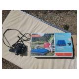 Folding Cot with cushion 2 Air Matresses, Coleman & Embark, One still in Box also comes with Electric Air Pump