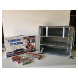Vintage Sweater Machine with all Parts and some Extras with shoe/Clolthing Cart