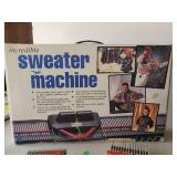 Vintage Sweater Machine with all Parts and some Extras with shoe/Clolthing Cart