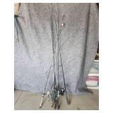 Lot of Fishing Poles Open and Closed Face in Good useable Condition