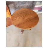 Side Tables one Round one Square with Drawer solid Condition