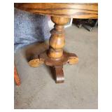 Side Tables one Round one Square with Drawer solid Condition