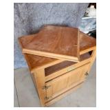 White Clad Cabinet with rotating Table Top