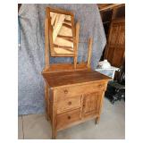 Gorgeous Antique Bedroom Vanity with Swivel Mirror