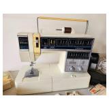 Model 6267 Singer Sewing machine, Works, and a lot of misc. sewing Accessories Needles, Snaps, Hooks and so much more