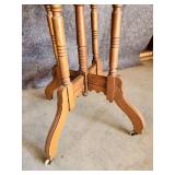 Solid Beautiful side table with great detail and marble top