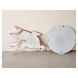 WOW RARE True Vintage Pegasus Solid Metal Sign and Mobilgas Sign