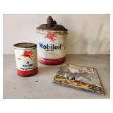 RARE Super Cool Mobiloil Cans and AWESOME 1955 Mobilgas Calander