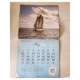 RARE Super Cool Mobiloil Cans and AWESOME 1955 Mobilgas Calander