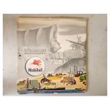 RARE Super Cool Mobiloil Cans and AWESOME 1955 Mobilgas Calander