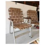 2 Solid Condition Mid Century Modern Folding Lawn/Camping Chairs
