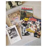 Coffee Table Lot of Books and Magazines 911 Tribute, 2002 Checker autoparts 500 Magazine and more