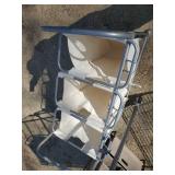 Storage organizer lot  Metal Basket Storage with Slide out Drawers, Shoe Cubby, Clothing Rack, and Dirty laundry organizer