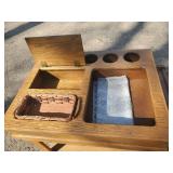 Wooden Butler Beverage Cart in Great Condition with Wooden Wheels