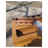 Wooden Butler Beverage Cart in Great Condition with Wooden Wheels