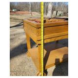 Wooden Butler Beverage Cart in Great Condition with Wooden Wheels