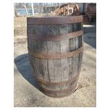 Large Solid Wooden Barrel Good solid condition Looks Great