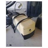 Electronic Lot With a Comfort Zone Fan, Vintage Boston Pencil sharpener, I Home Sound System, and Small room Size Humidifier