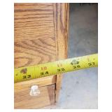 Antique Solid Victorian Transitional Secretary Display Cabinet With Glass Shelves