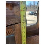 Antique Solid Victorian Transitional Secretary Display Cabinet With Glass Shelves