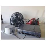 Sound Machine, Fan, Dirt Devil and VHS Tape Player