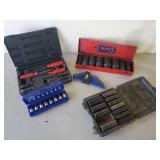 Various Lot of Tools  Deep impack Socket Set, Titan Allen Wrench Set, Screw Drivers and more