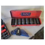Various Lot of Tools  Deep impack Socket Set, Titan Allen Wrench Set, Screw Drivers and more