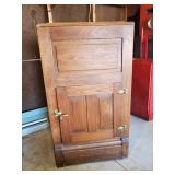 Antique wooden IceBox/ Refrigerator in good solid condition Very Cool Piece