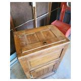 Antique wooden IceBox/ Refrigerator in good solid condition Very Cool Piece