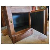 Antique wooden IceBox/ Refrigerator in good solid condition Very Cool Piece
