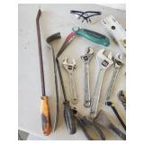 Lot of various Tools Hand Saw, Wrenches, Cresent Wrenches, Level and much more