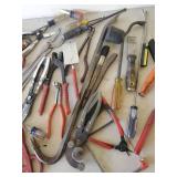 If you need a tool this is your lot  Various items Gallore Scrappers, Crowbars, Pliers Hand Saws you name it