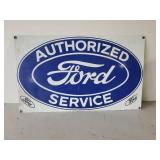 Porcelain FORD Authorized Service Sign 11" x 19"