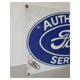 Porcelain FORD Authorized Service Sign 11" x 19"
