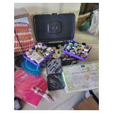 Look At this Lot  Tons of Sewing/Crafting Accessories with a Vintage Never opened Afghan Crochet Kit