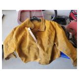 Welders Helmet & leather Welders Jacket Craftsman rolling Seat and More