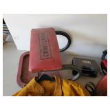 Welders Helmet & leather Welders Jacket Craftsman rolling Seat and More