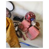 Welders Helmet & leather Welders Jacket Craftsman rolling Seat and More